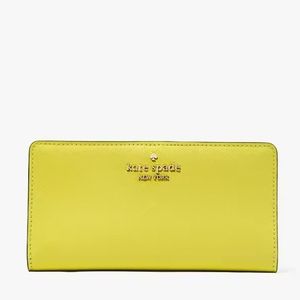 Kate Spade Madison Large Slim Bifold Wallet, Lime Slice
